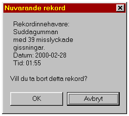 Det senaste rekordet.